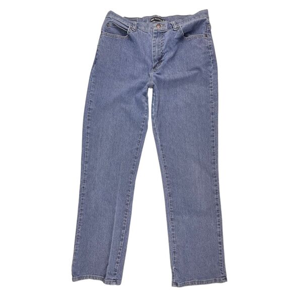 Lee Denim - Lee Jeans 10 Long Relaxed Fit Classic Blue Denim Straight Leg Work Wear Pants